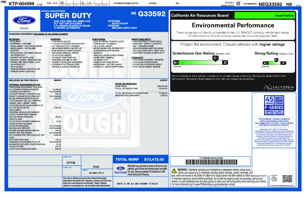 Certified 2022 Ford F250 XLT w/ Black Appearance Package AWD/4WD image 35
