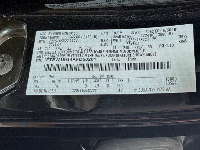 Certified 2019 Ford F150 Limited w/ Trailer Tow Package AWD/4WD image 38