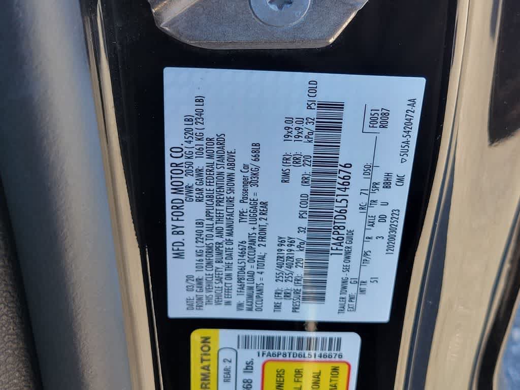 Certified 2020 Ford Mustang Premium w/ 2.3L High Performance Package RWD image 18