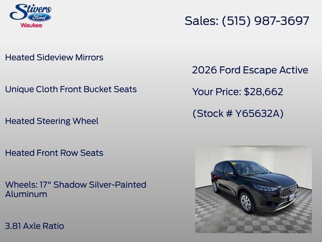 Certified 2026 Ford Escape Active w/ Cold Weather Package AWD/4WD image 22