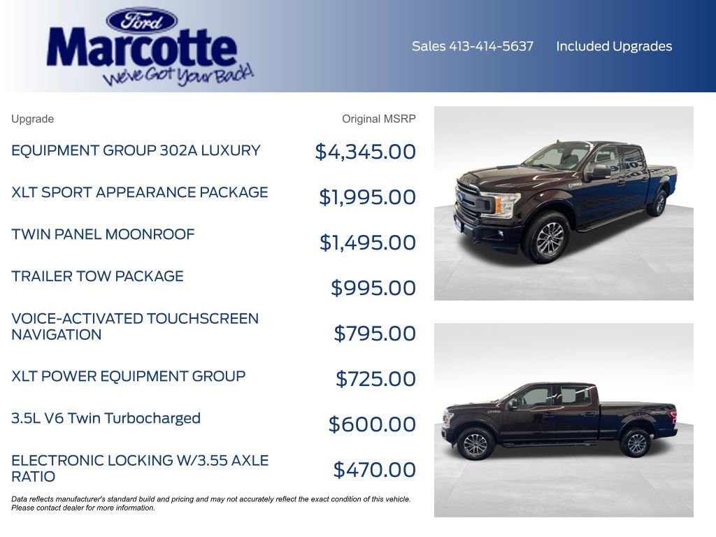 Certified 2020 Ford F150 XLT w/ Equipment Group 302A Luxury AWD/4WD image 5