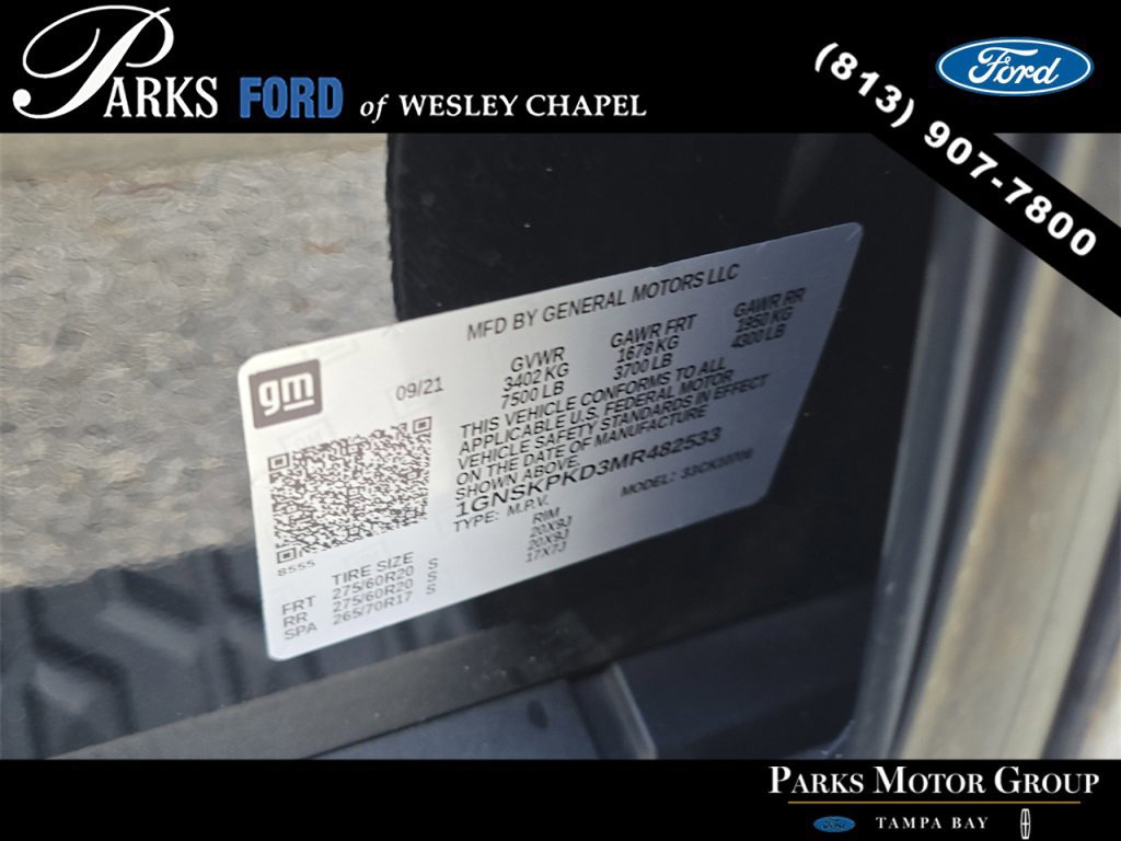 Used 2021 Chevrolet Tahoe Z71 w/ Rear Media and Nav Package image 37