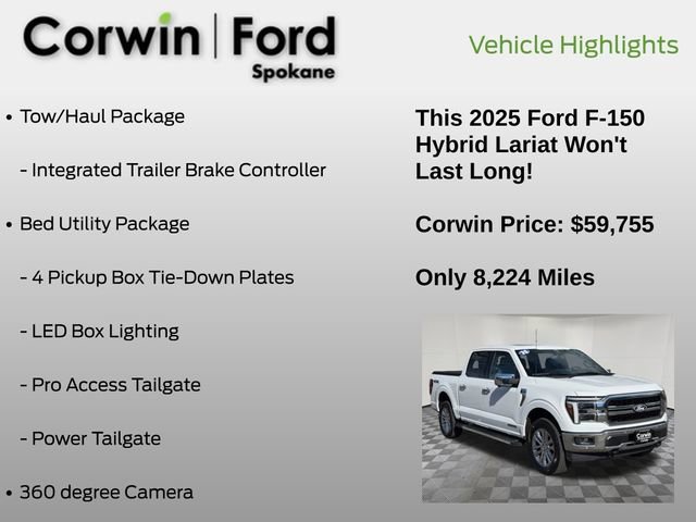 Certified 2025 Ford F150 Lariat w/ Equipment Group 502A High image 12
