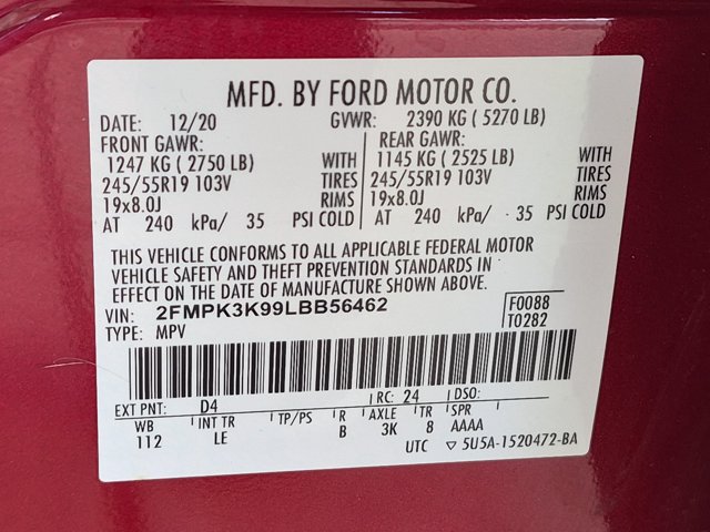 Certified 2020 Ford Edge Titanium FWD image 38