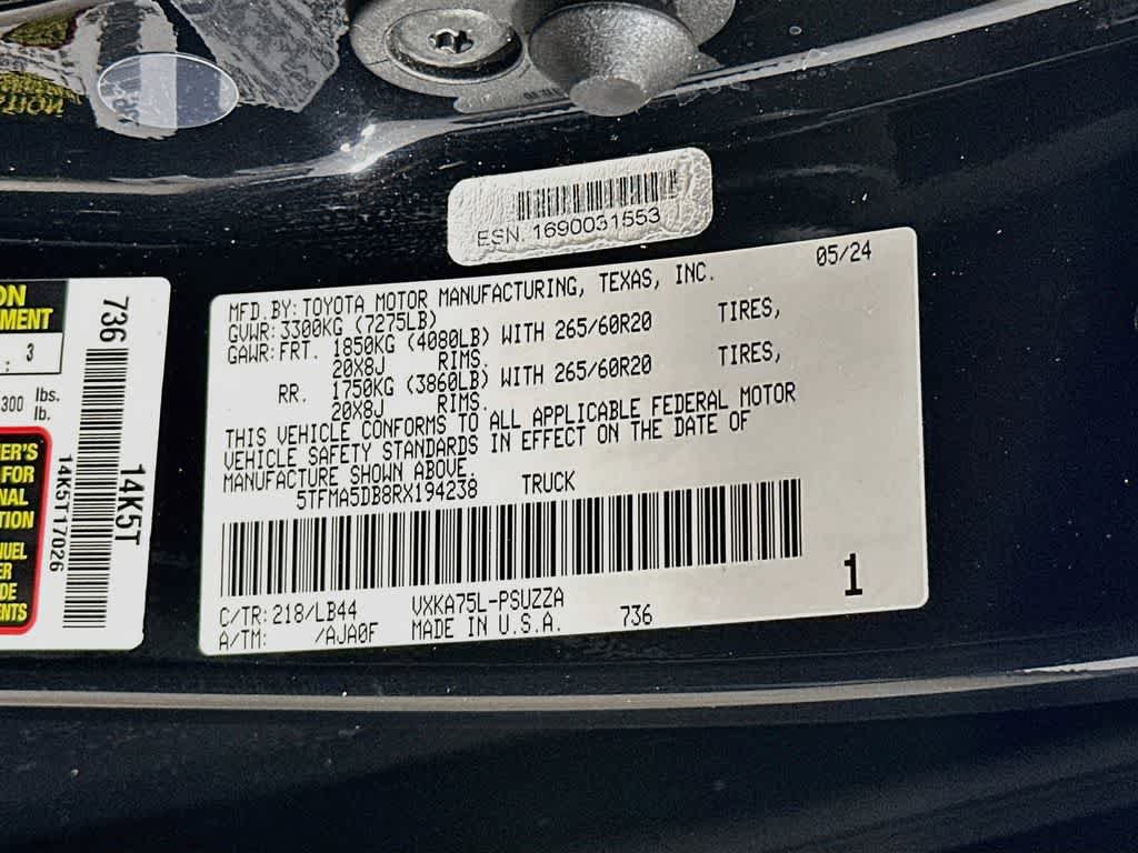Used 2024 Toyota Tundra 1794 Edition AWD/4WD image 23