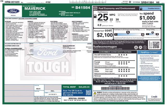Certified 2025 Ford Maverick Lariat w/ Black Appearance Package AWD/4WD image 6