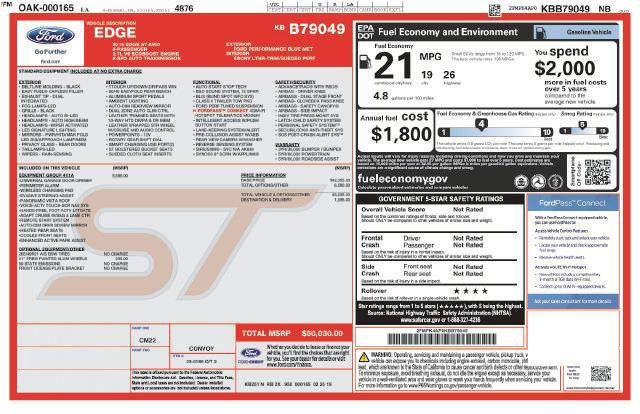 Certified 2019 Ford Edge ST w/ Equipment Group 401A AWD/4WD image 7