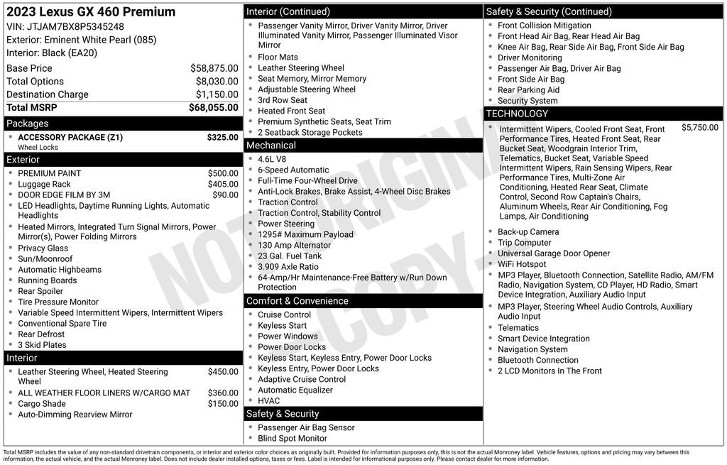 Used 2023 Lexus GX 460 Premium w/ Accessory Package AWD/4WD image 29