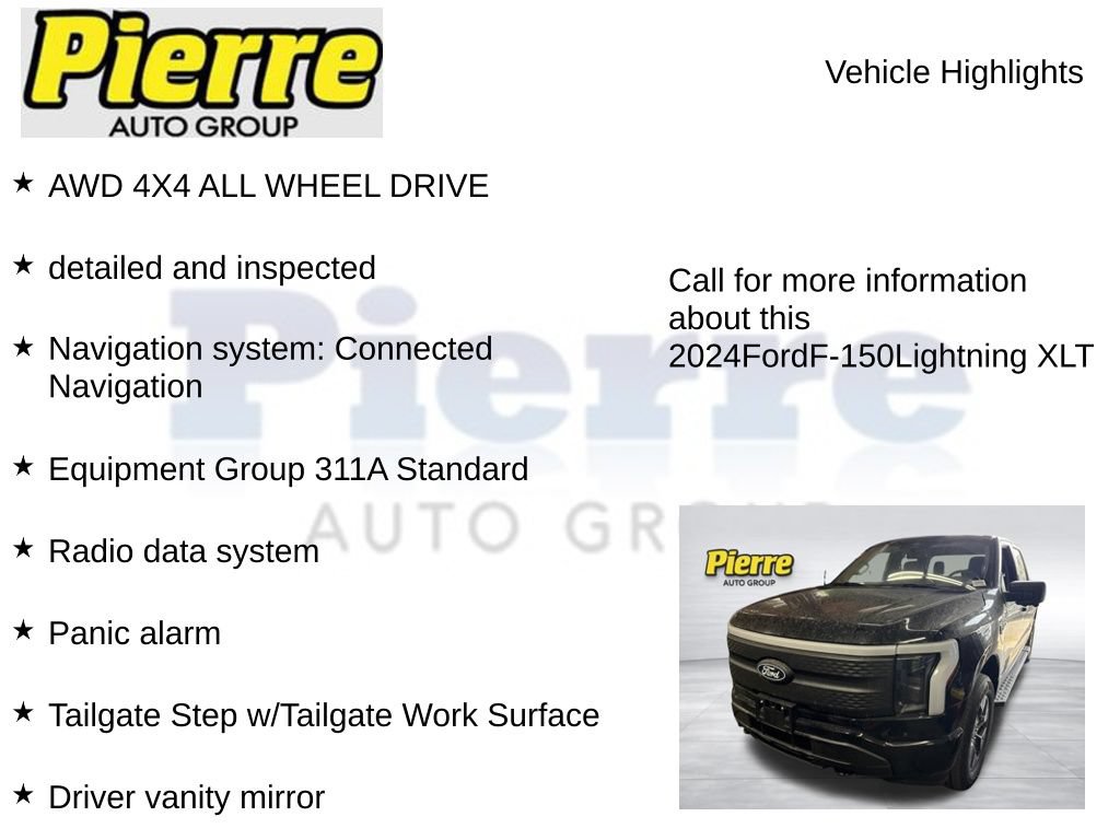 Certified 2024 Ford F150 Lightning XLT AWD/4WD image 2