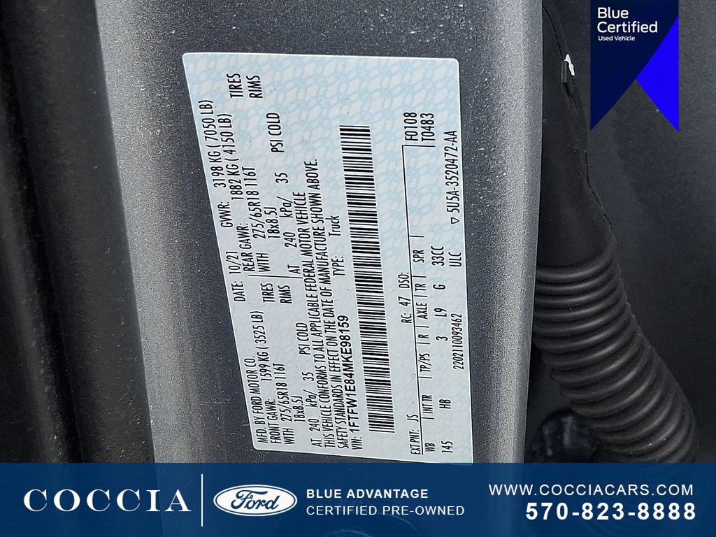 Certified 2021 Ford F150 Lariat w/ Equipment Group 502A High AWD/4WD image 29