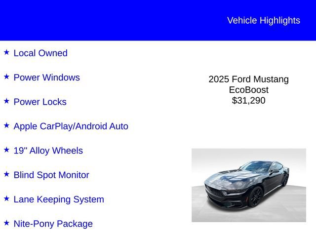 Certified 2025 Ford Mustang Coupe RWD image 2