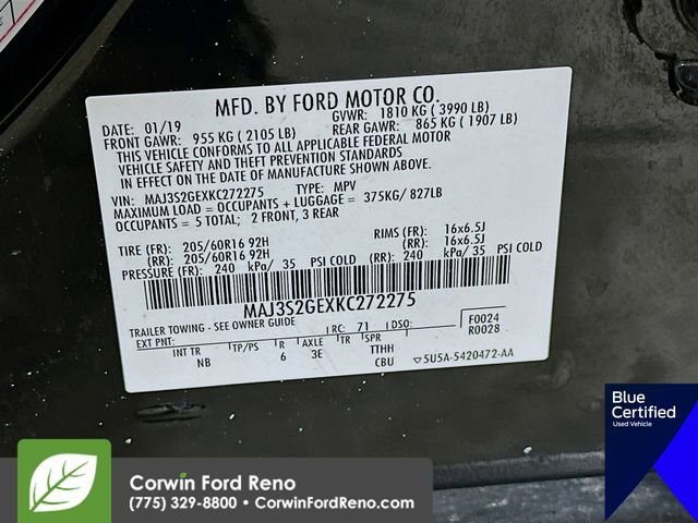 Certified 2019 Ford EcoSport SE w/ SE Convenience Package FWD image 35
