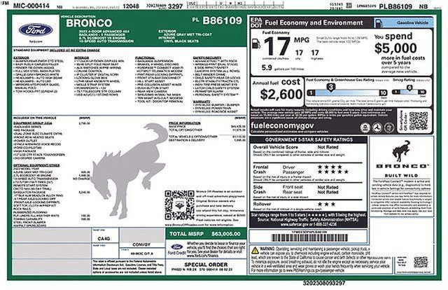 Certified 2023 Ford Bronco Badlands w/ Sasquatch Package AWD/4WD image 19