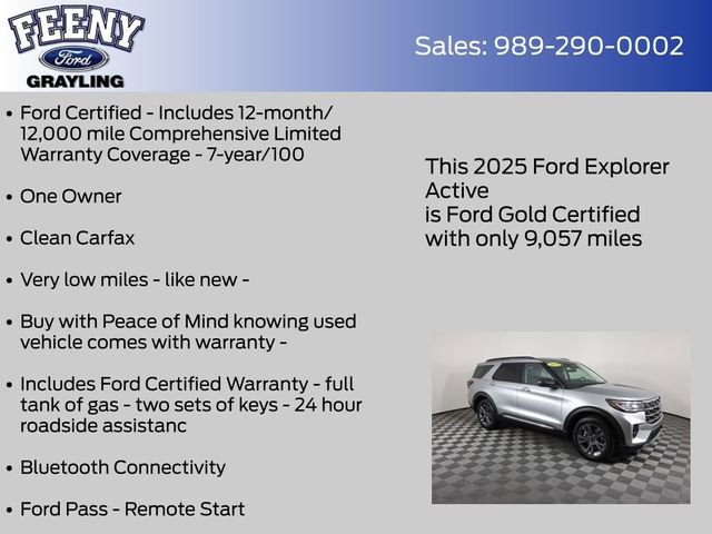 Certified 2025 Ford Explorer Active w/ Active Comfort Package AWD/4WD image 4