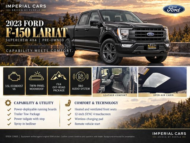 Certified 2023 Ford F150 Lariat w/ Equipment Group 502A High AWD/4WD image 26