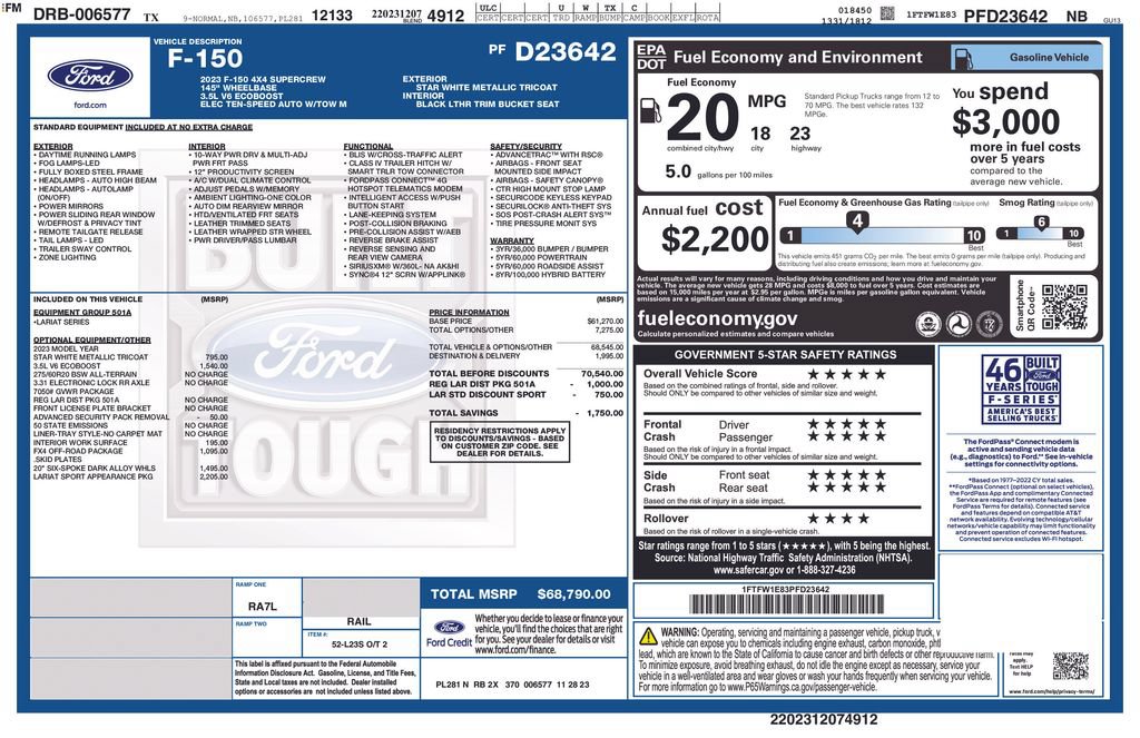 Certified 2023 Ford F150 Lariat AWD/4WD image 4