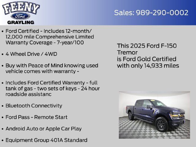 Certified 2025 Ford F150 Tremor w/ Mobile Office Package AWD/4WD image 5