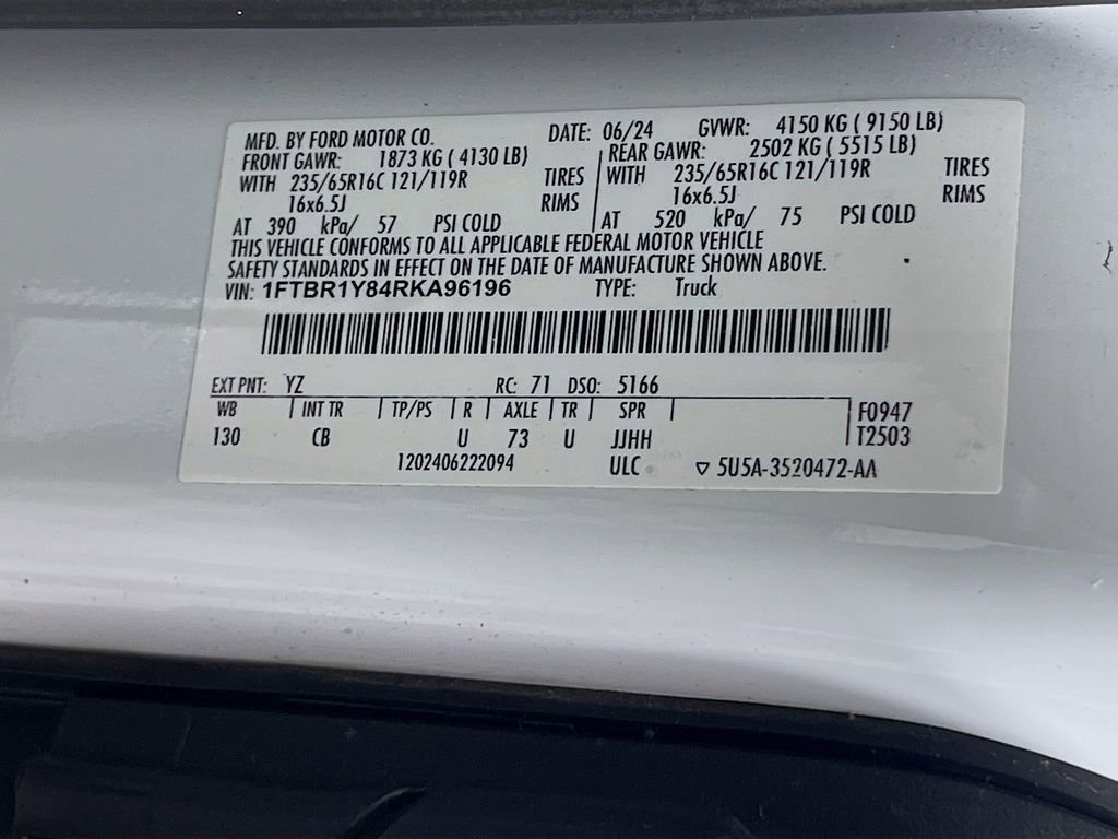 Certified 2024 Ford Transit 250 Low Roof w/ Exterior Upgrade Package RWD image 33