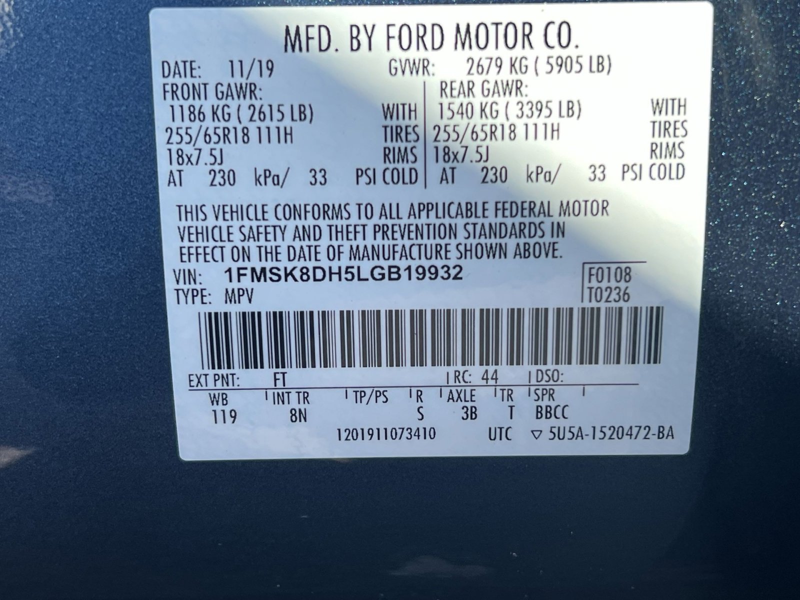 Certified 2020 Ford Explorer XLT w/ Class III Trailer Tow Package AWD/4WD image 36