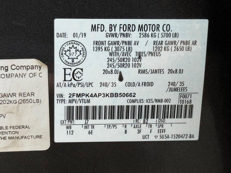 Certified 2019 Ford Edge ST w/ Equipment Group 401A AWD/4WD image 31