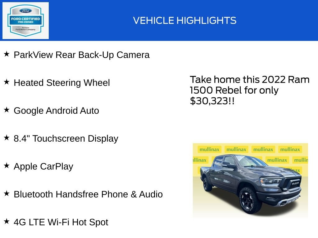 Used 2022 RAM 1500 Rebel w/ Rebel Level 1 Equipment Group AWD/4WD image 19