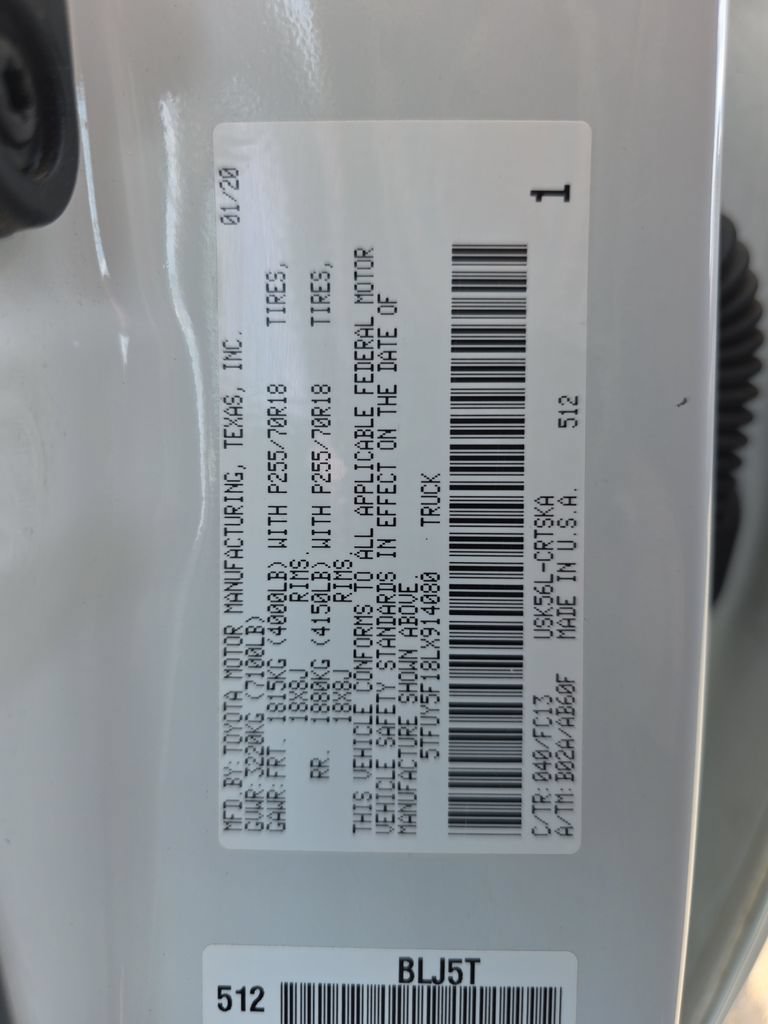 Used 2020 Toyota Tundra SR5 w/ SX Package AWD/4WD image 22