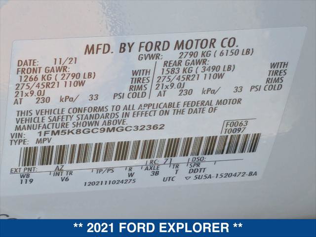 Certified 2021 Ford Explorer ST w/ ST Street Pack AWD/4WD image 23
