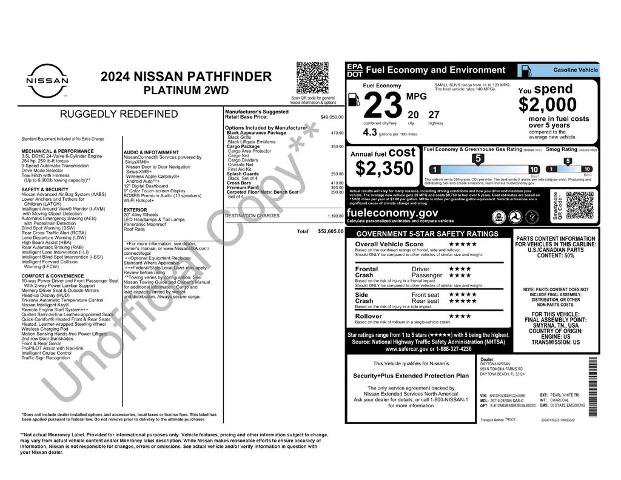 Used 2024 Nissan Pathfinder Platinum w/ Black Appearance Package FWD image 8