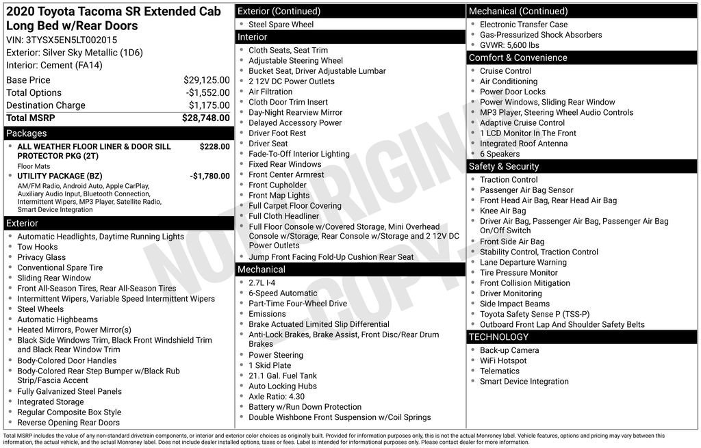 Used 2020 Toyota Tacoma SR image 26