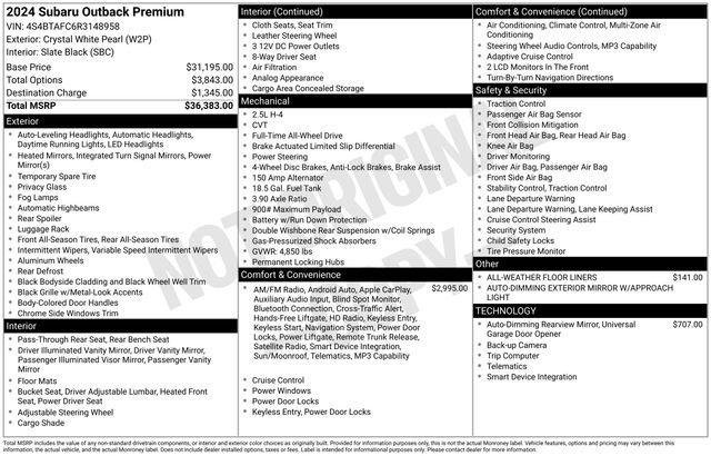 Used 2024 Subaru Outback Premium image 38