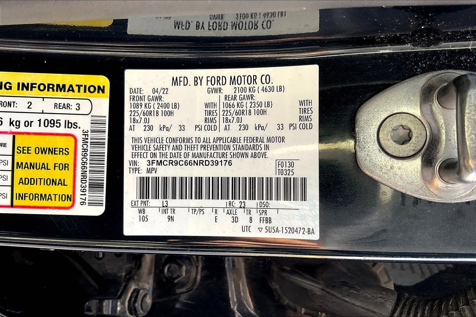 Certified 2022 Ford Bronco Sport Outer Banks AWD/4WD image 27