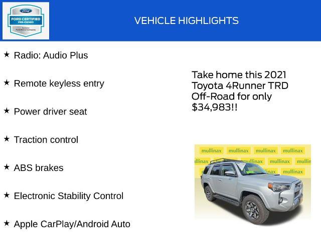 Used 2021 Toyota 4Runner TRD Off-Road AWD/4WD image 18