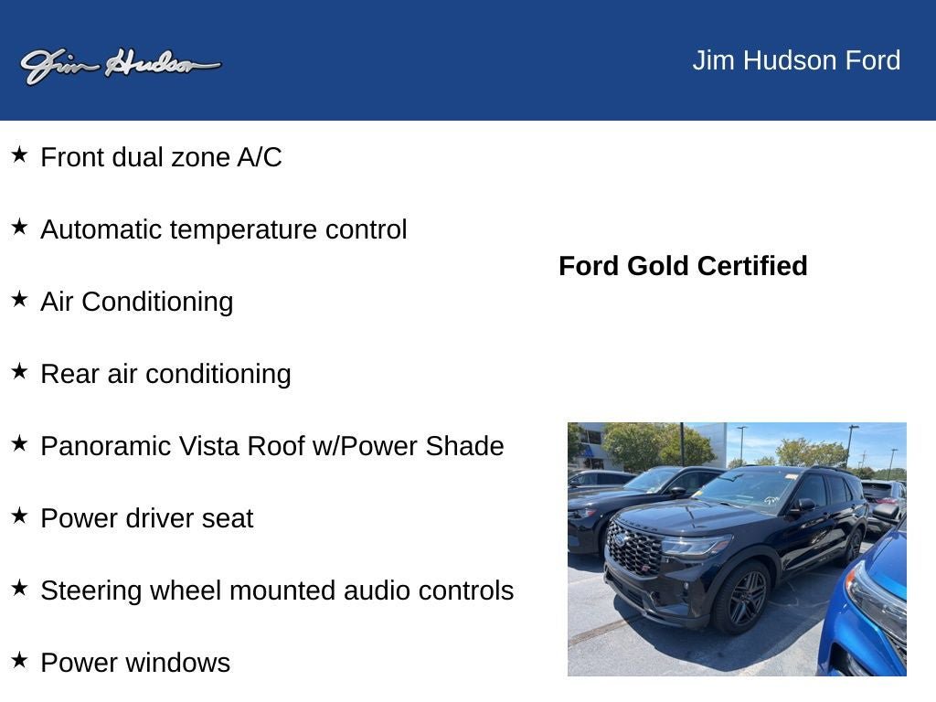 Certified 2025 Ford Explorer ST w/ Sun And Sound Package AWD/4WD image 10