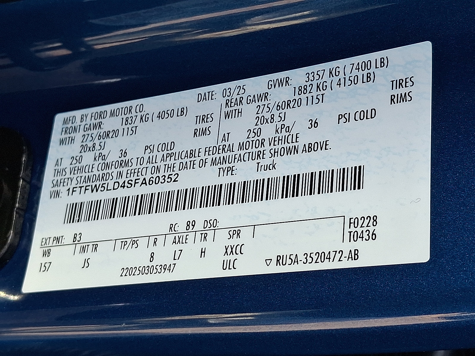 Certified 2025 Ford F150 Lariat w/ Equipment Group 502A High AWD/4WD image 26
