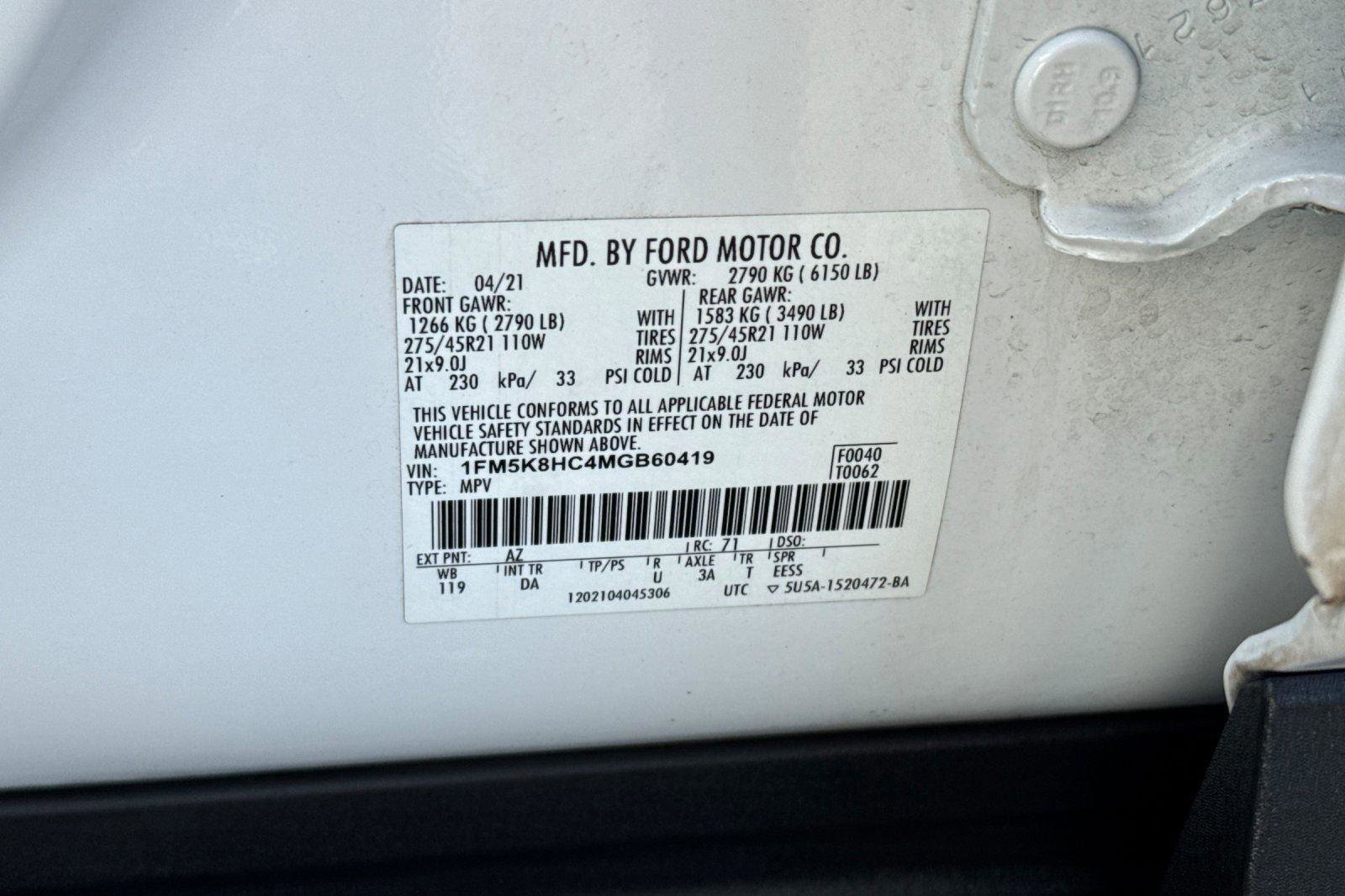 Certified 2021 Ford Explorer Platinum w/ Equipment Group 601A image 36