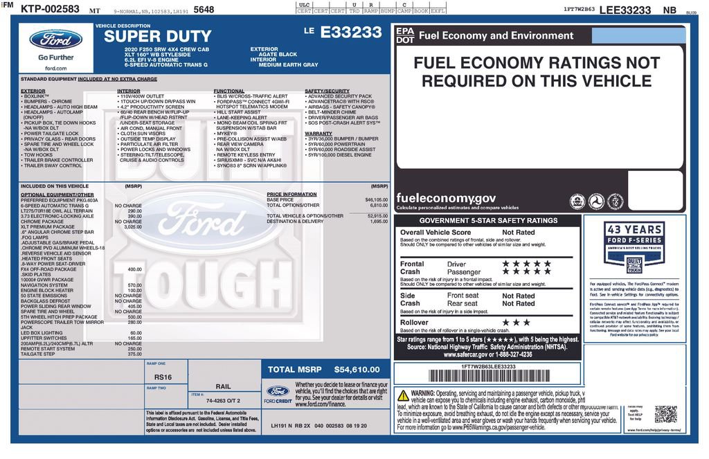 Certified 2020 Ford F250 XLT w/ XLT Premium Package AWD/4WD image 17