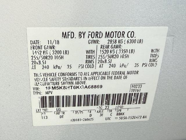 Certified 2019 Ford Explorer Platinum AWD/4WD image 30