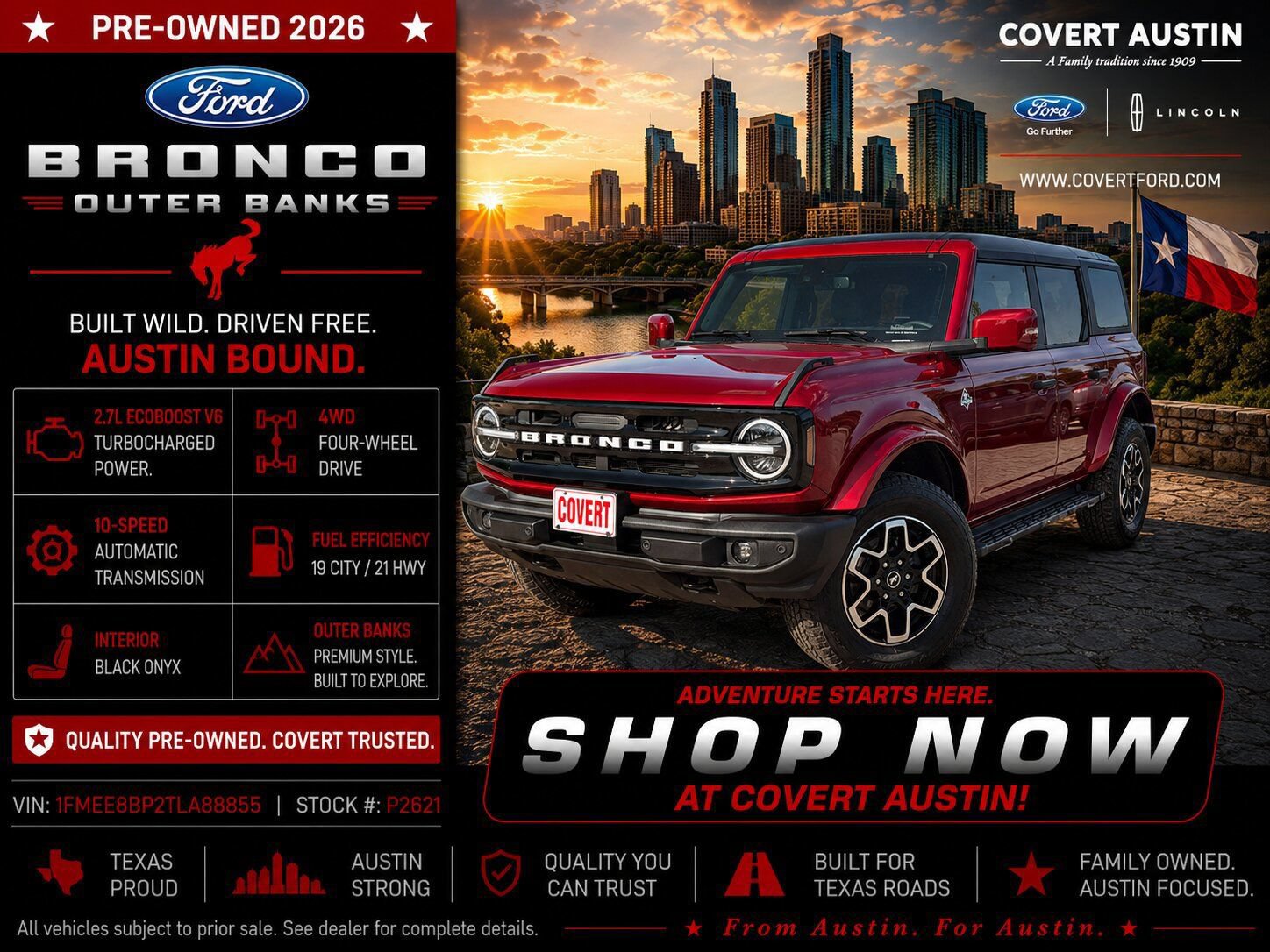 Certified 2026 Ford Bronco Outer Banks AWD/4WD image 1