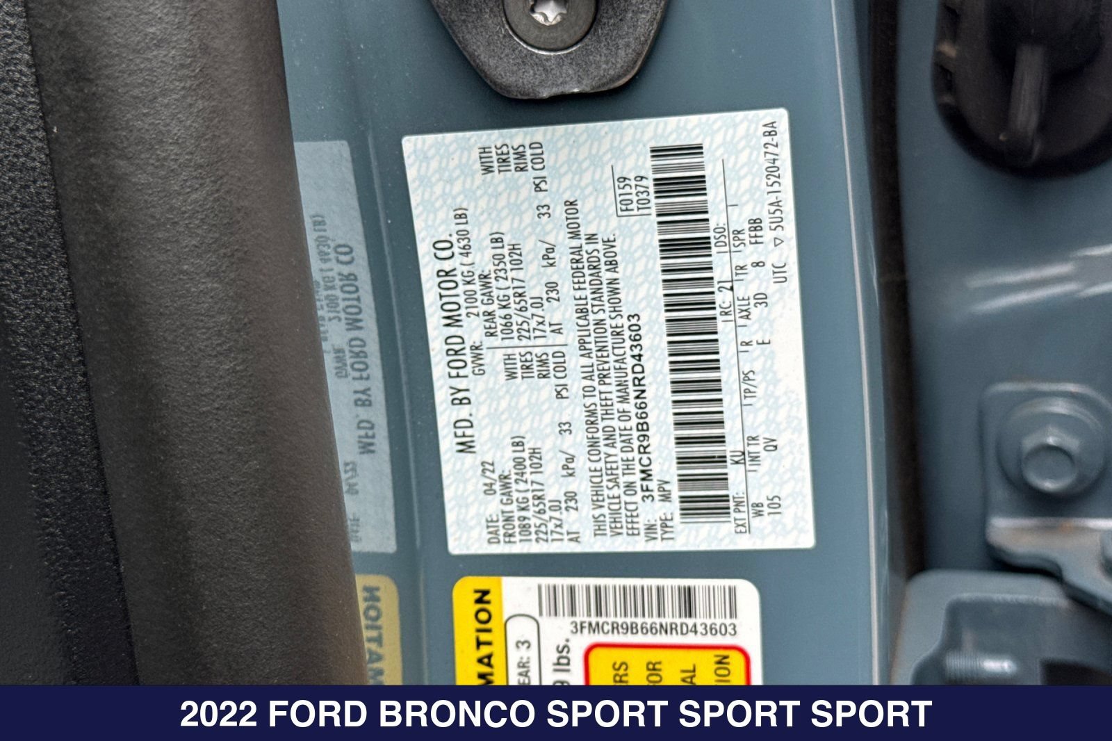 Certified 2022 Ford Bronco Sport Big Bend AWD/4WD image 31