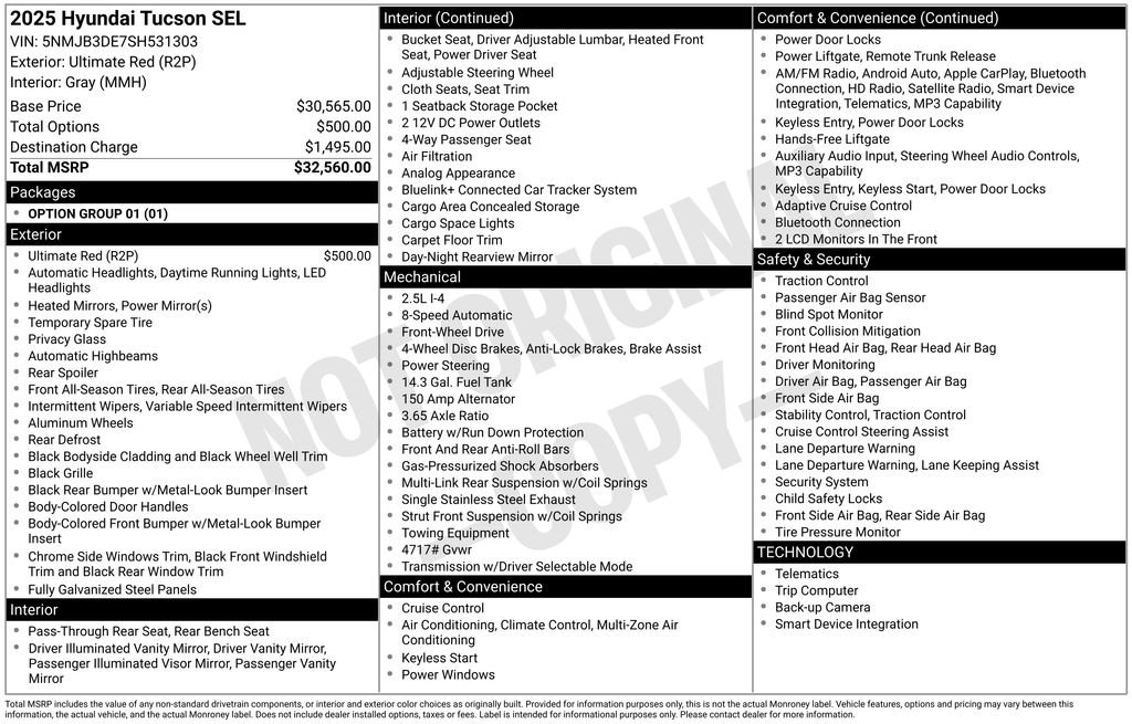 Used 2025 Hyundai Tucson SEL FWD image 49