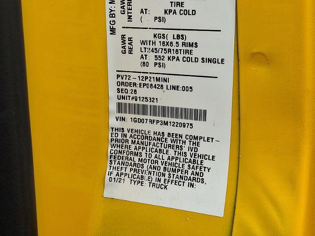 Used 2021 GMC Savana 3500 w/ Power Convenience Package RWD image 24