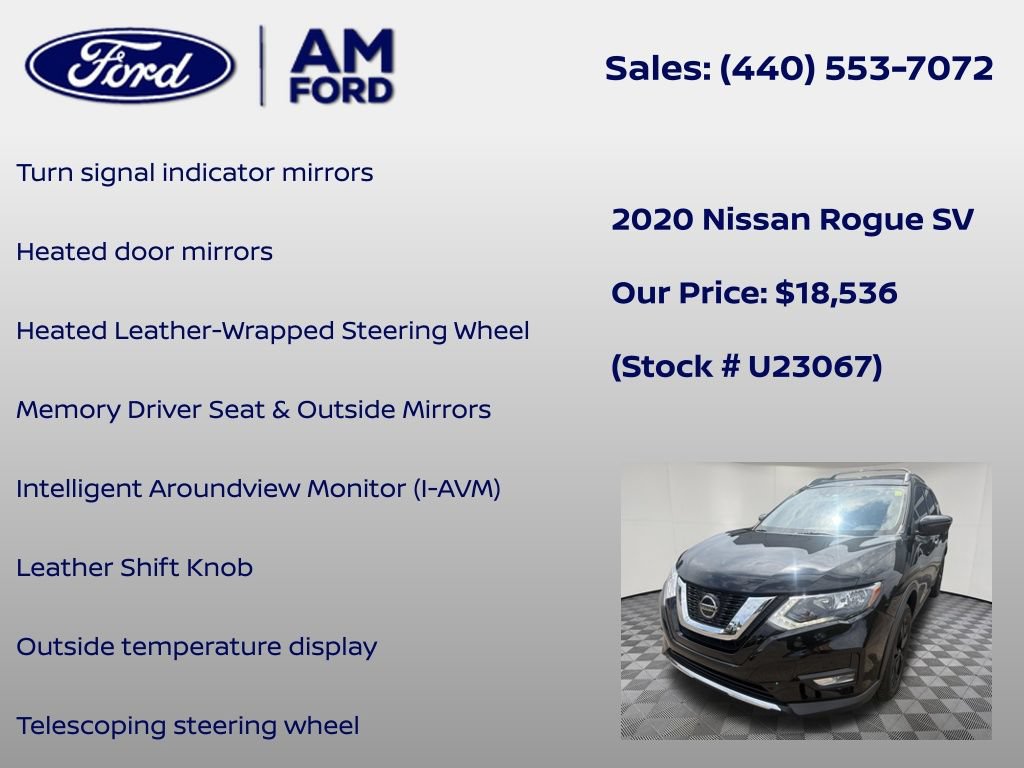 Used 2020 Nissan Rogue SV w/ Sun & Sound Touring Package AWD/4WD image 30