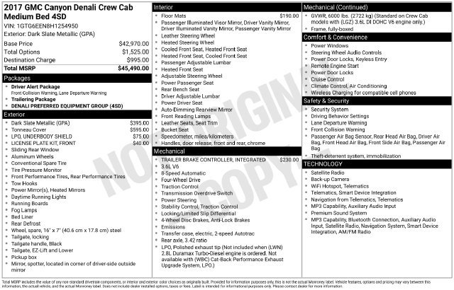 Used 2017 GMC Canyon Denali AWD/4WD image 37