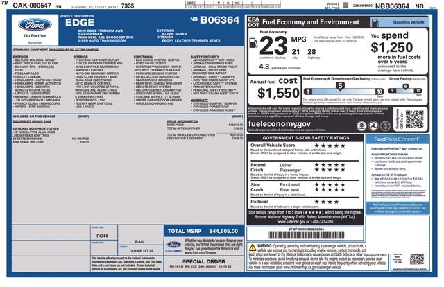 Certified 2022 Ford Edge Titanium AWD/4WD image 16