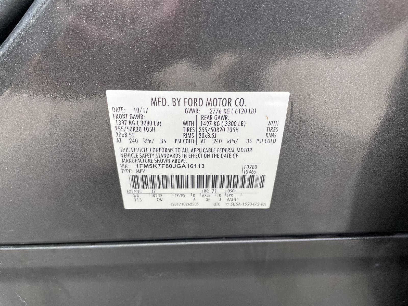 Certified 2018 Ford Explorer Limited FWD image 37