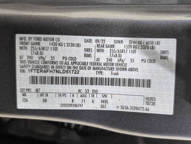 Certified 2022 Ford Ranger Lariat w/ Equipment Group 501A High AWD/4WD image 25