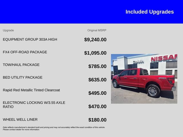 Certified 2024 Ford F150 XLT w/ Equipment Group 303A High AWD/4WD image 13