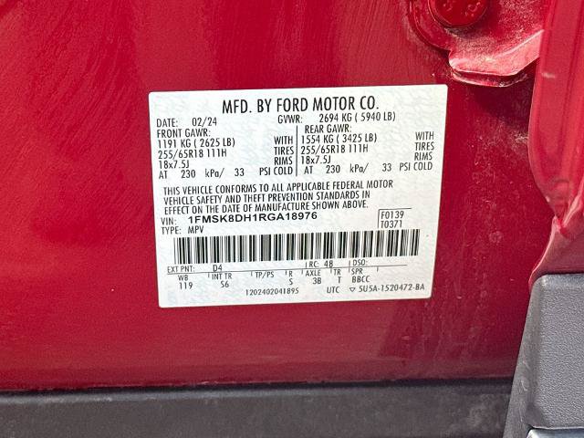 Certified 2024 Ford Explorer XLT w/ Equipment Group 202A AWD/4WD image 23