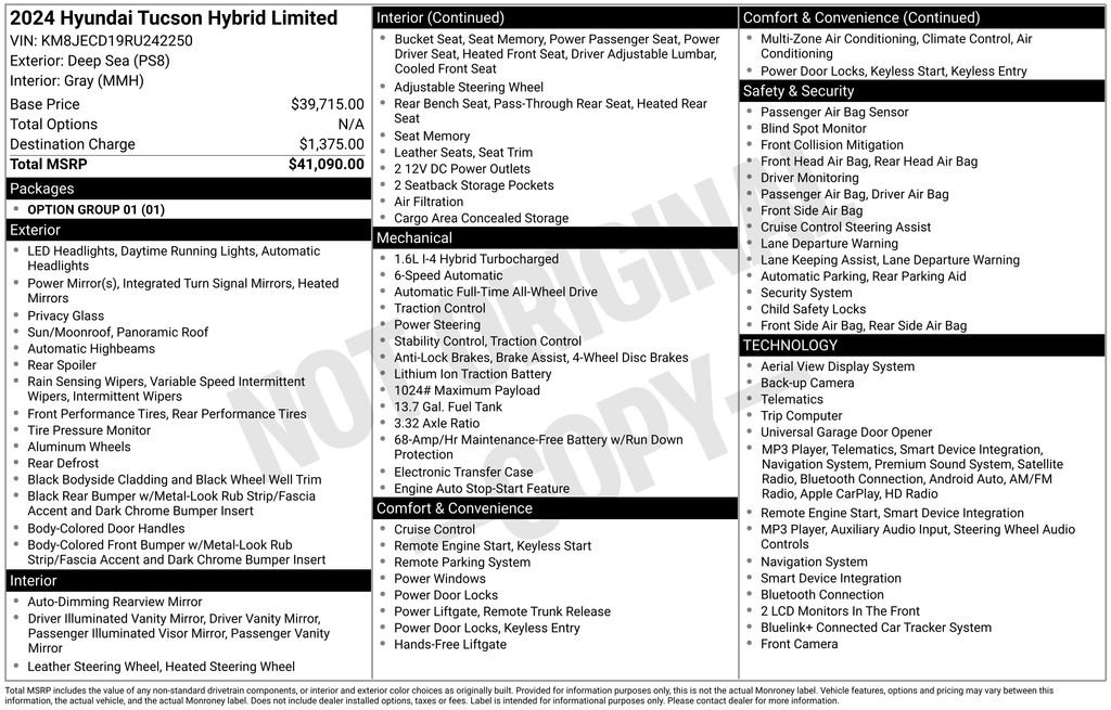 Used 2024 Hyundai Tucson Limited AWD/4WD image 13