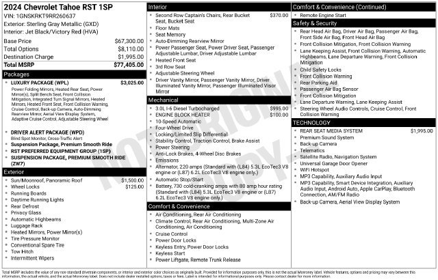 Used 2024 Chevrolet Tahoe RST w/ Luxury Package AWD/4WD image 27
